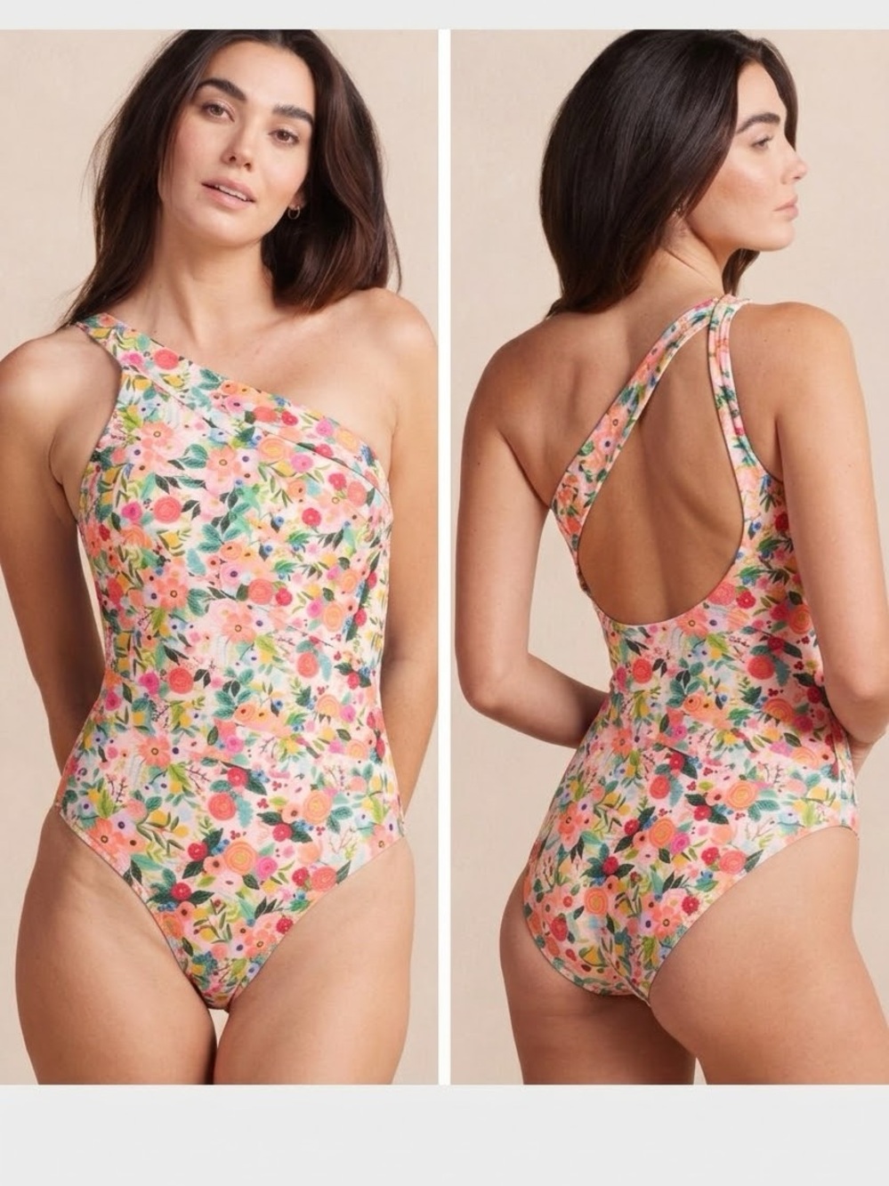 Summersalt NWT Sidestroke One Piece Swimsuit Rifle Paper Co Floral Pink 12⁠